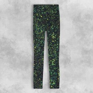 Lululemon High-Rise Ankle Length Leggings with Splatter Print Black Yellow W 4